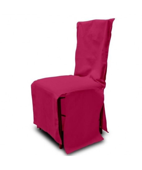 SOLEIL D\'OCRE Housse de chaise en coton recyclé PANAMA Framboise