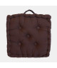 Coussin de sol 100% coton 40x40x9 cm CHOCOLAT