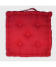 Coussin de sol 100% coton 40x40x9 cm ROUGE