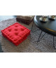 Coussin de sol 100% coton 40x40x9 cm ROUGE