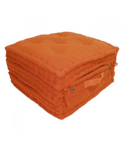 Coussin de sol 3 plis 100% coton 60x60x180 cm  Orange