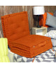 Coussin de sol 3 plis 100% coton 60x60x180 cm  Orange