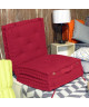 Coussin de sol 3 plis 100% coton 60x60x180 cm  Rouge