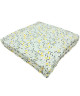Coussin de sol 100% coton imprimé MISTIGRI  60x60x10 cm  Gris, jaune et blanc