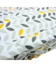 Coussin de sol 100% coton imprimé MISTIGRI  60x60x10 cm  Gris, jaune et blanc