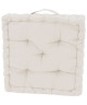 FINLANDEK Coussin de sol IMATRA, 100 % coton, blanc, 40x40x10 cm