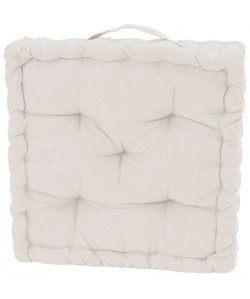 FINLANDEK Coussin de sol IMATRA, 100 % coton, blanc, 40x40x10 cm