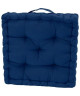FINLANDEK Coussin de sol IMATRA, 100 % coton, bleu 40x40x10 cm