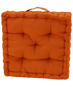 FINLANDEK Coussin de sol IMATRA, 100 % coton, orange, 40x40x10 cm