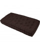 FINLANDEK Matelas de sol banquette Jämsä 100 % coton, chocolat, 60x120x15 cm