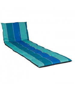 JARDIN PRIVE Matelas Coussin futon J\'ADORE Bleu 190x56x5cm