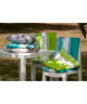 JARDIN PRIVE Assise de chaise ou fauteuil futon carrée Fouta  9 capitons  40x40x5 cm  Bleu