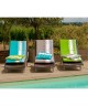 JARDIN PRIVE Coussin bain de soleil Fouta  186x56x5 cm  Bleu