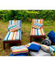 JARDIN PRIVE Assise de chaise ou de fauteuil futon carrée Colors  16 capitons  46x46x6 cm  Multicolore