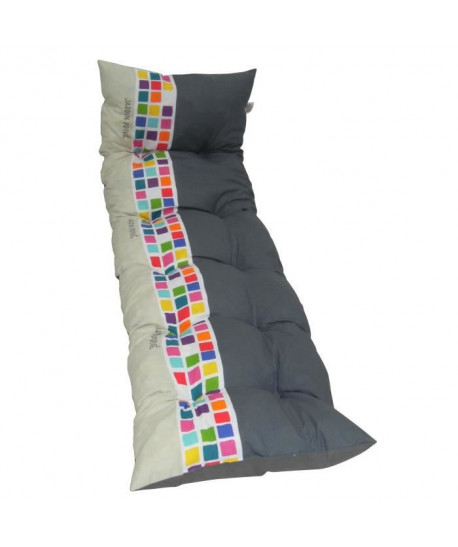 JARDIN PRIVE Coussin bain de soleil flocons Nuancier  180x54x10 cm