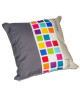 JARDIN PRIVE Coussin déco Nuancier  40x40 cm  Gris et blanc