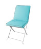 Lot de 2 Coussins de fauteuil déhoussables OUTDOOR 90x42x5 cm aqua & anthracite