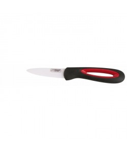 JEAN DUBOST Couteau céramique office Stratos  8 cm  Manche noir et rouge