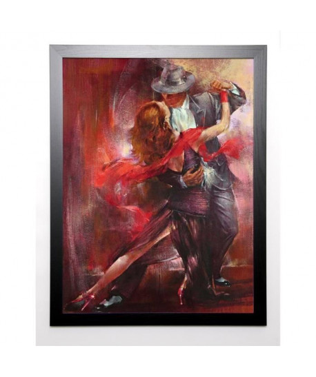 ALVAREZ Image encadrée Tango Argentino II 67x87 cm Rouge