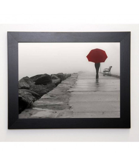 ANONYME Image encadrée Red Umbrella III  37x47 cm  Rouge