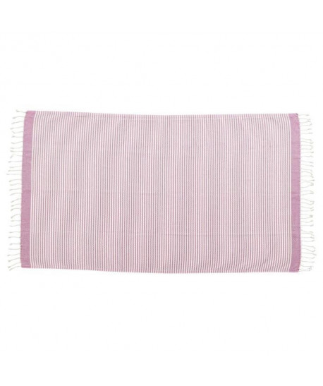 DONE Jeté de canapé Lounge Stripes  100% coton  100x180 cm  Rose