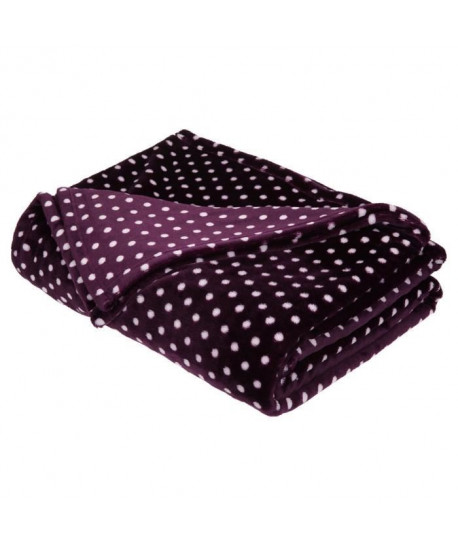 FINLANDEK Plaid a pois LYYLI 180x220cm DEEP PURPLE