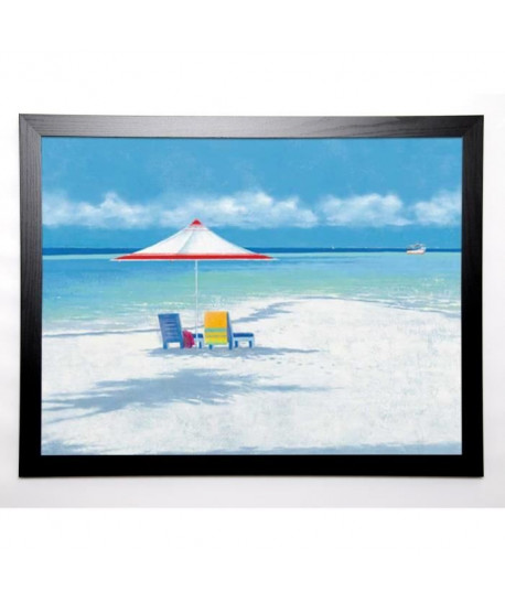 AUBONNE Image encadrée Beach Life I 67x87 cm Bleu