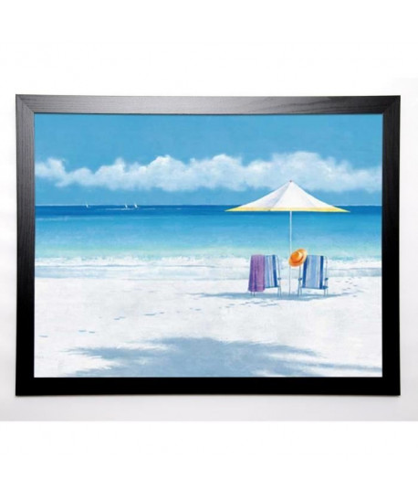 AUBONNE Image encadrée Beach Life II 67x87 cm Bleu