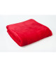 Plaid microfibre grand luxe uni 150x200 cm rouge foncé