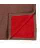 TOUT SIMPLEMENT Couverture polaire polyester  180x220 cm  Marron Chocolat / Rouge cerise