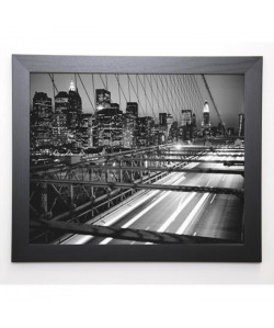 BALL Image encadrée Manhattan at Night  47x57 cm  Gris