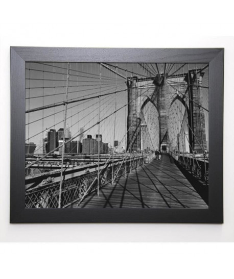 BALL Image encadrée Across Brooklyn Bridge  47x57 cm  Gris