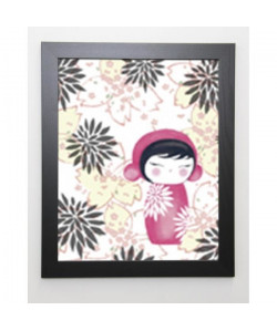 BAMFORD Image encadrée Baby Kiku  47x57 cm  Rose