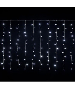 XmasKING Rideau LED d\'extérieur noël  Blanc froid  L 255 x H 110 cm