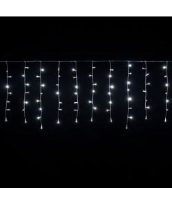 XmasKING Rideau LED d\'extérieur noël  Blanc froid  L 340 x H 75 cm