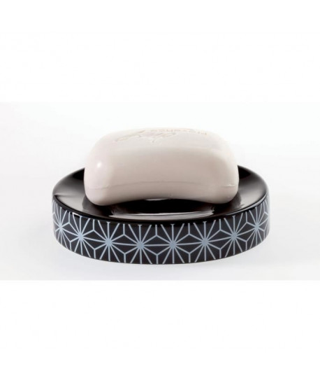 STAR Porte savon  2,3x11,3x9cm  Noir/Blanc