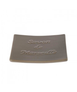 SAVON DE MARSEILLE Porte savon  1x12x12cm  Marron taupe