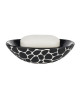 PEBBLE Porte savon  4x14x9,5cm  Noir et Blanc