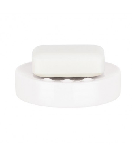 TUBE Porte savon Porcelaine  2,6x11x11 cm  Blanc