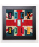 BLONDE ATTITUDE Image encadrée Rock\'n Roll British 37x37 cm Multicolore