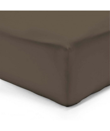 VISION Drap housse 140x190  25 cm chocolat