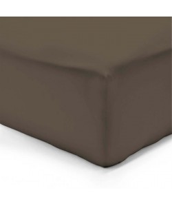 VISION Drap housse 160x200  25 cm chocolat