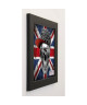 BLONDE ATTITUDE Image encadrée Skull Union Jack 37x37 cm Multicolore