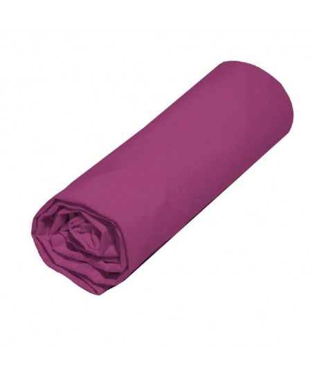 COTE DECO Drap housse TPR 100% coton 80x200 cm  Violet