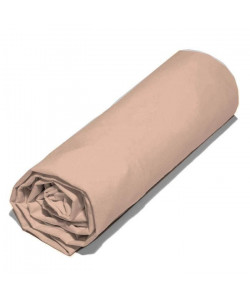 COTE DECO Drap housse 100% percale de coton  140x200x25 cm  Rose blush