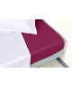 VENT DU SUD Drap housse Percale Manoir  Aubergine  90x190x30 cm