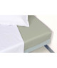 VENT DU SUD Drap housse Percale Manoir  Cendre  90x190x30 cm