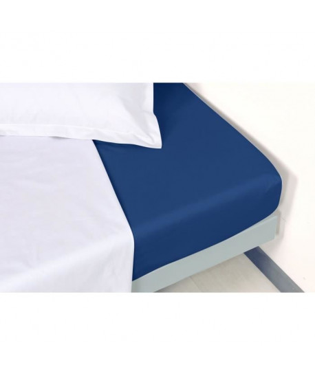 VENT DU SUD Drap housse Percale Manoir  Océan  90x190x30 cm