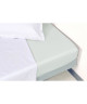 VENT DU SUD Drap housse Percale Manoir  Perle  90x190x30 cm