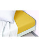 VENT DU SUD Drap housse PALACE en coton lavé  140x190 cm  Jaune safran